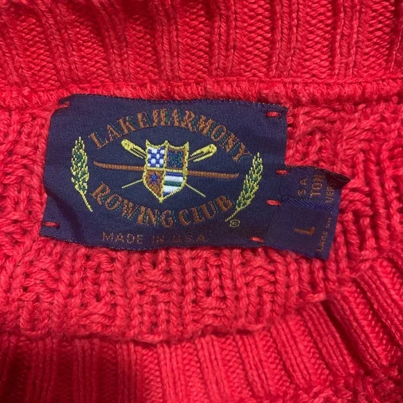 26. Lake Harmony Rowing Club Red Sweater Size Large - Picture 7 of 10